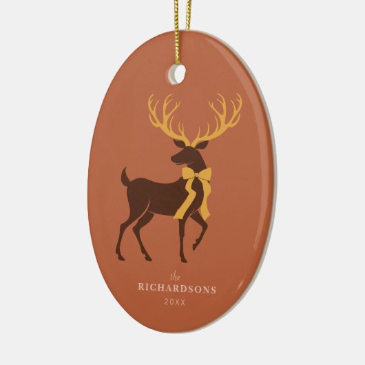 エレガントトナイパーソナライズされたア家族クリスマス セラミックオーナメント (左)