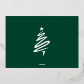 エレガントトナカイのクリスマスファミリー3写真 箔シーズンカード (裏面)