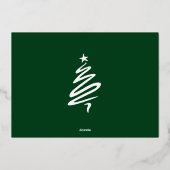 エレガントトナカイのクリスマスファミリー3写真 箔シーズンカード (裏面)