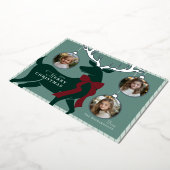 エレガントトナカイ3枚シルバー 箔シーズンカード (回転した状態)