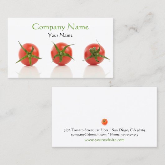 エレガントトマトフォトヘルスオーガニックファーム 名刺 (正面/裏面)