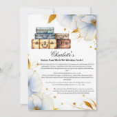 エレガントトラベリング ミスからミセスへ ブライダルシャワー 招待状 (正面)
