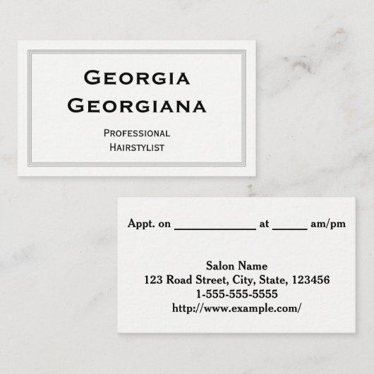 エレガントトリプル・ライン・ビジネスでクリーン縁ど化 名刺 (正面/裏面)