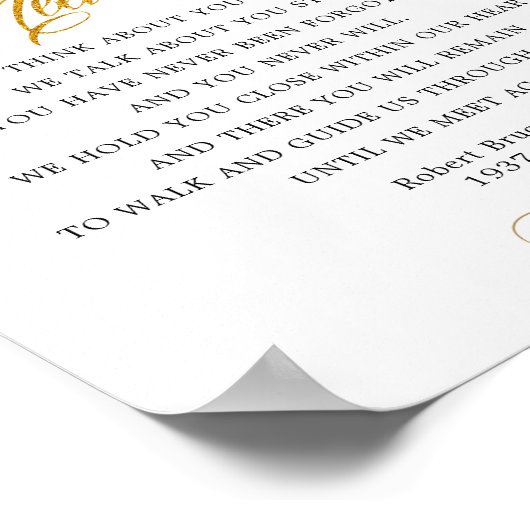 エレガントトルコ赤薔薇の葬儀詩のサイン ポスター (角)