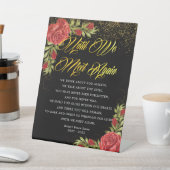 エレガントトルコ赤薔薇の葬儀詩 台座サイン (インサイチュ)