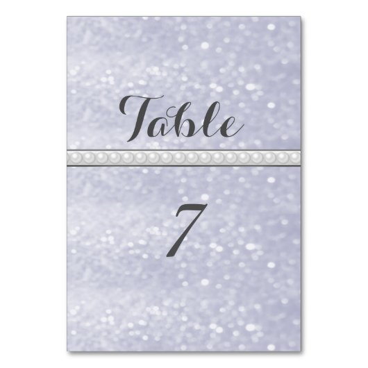 エレガントトレンディーの輝くロマンチックな結婚真珠 テーブルナンバー (正面)