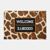 エレガントトレンディーカウレザーフェイクコレクション ドアマット (正面)