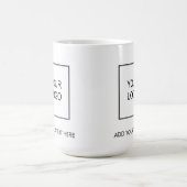 エレガントトレンディーカスタムロゴの追加文字 コーヒーマグカップ (中央)