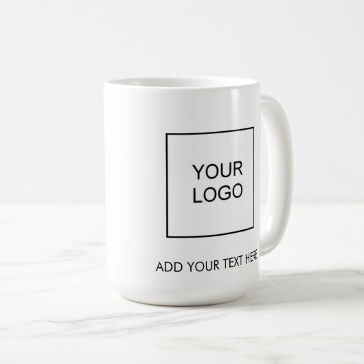 エレガントトレンディーカスタムロゴの追加文字 コーヒーマグカップ (正面右)