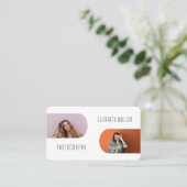 エレガントトレンディーカスタムロゴ写真 名刺 (スタンド正面)