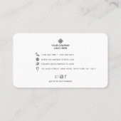 エレガントトレンディーカスタムロゴ写真 名刺 (裏面)