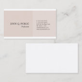 エレガントトレンディーカラーシンプルプロフェッショナルプレーン 名刺 (正面/裏面)