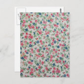 エレガントトレンディーガーリーヴィンテージバラ花柄 ポストカード (正面/裏面)