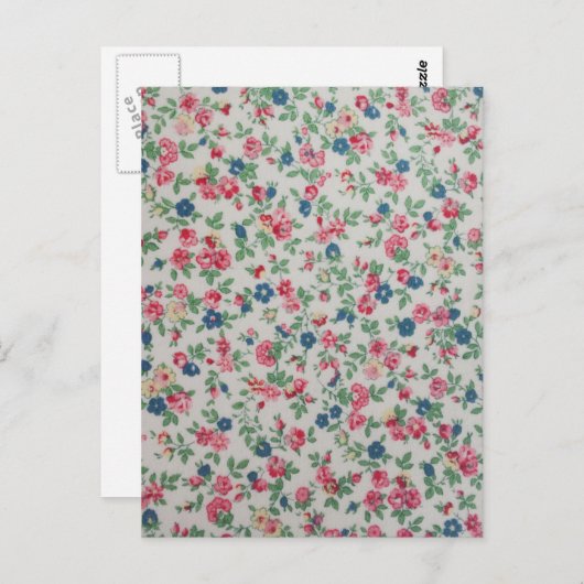 エレガントトレンディーガーリーヴィンテージバラ花柄 ポストカード (正面/裏面)