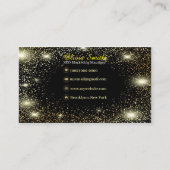 エレガントトレンディーガーリー金ゴールドビーズカーテングリッター 名刺 (正面)