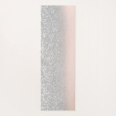 エレガントトレンディーガーリー、ロータスシルバーグリッター《写真》ぼけ味 ヨガマット (裏面)