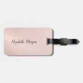 エレガントトレンディーガーリー、ロータスシルバーグリッター《写真》ぼけ味 ラゲッジタグ (裏面横)