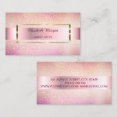 エレガントトレンディーグリッター《写真》ぼけ味金ゴールドフレーム 名刺 (正面/裏面)