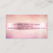 エレガントトレンディーグリッター《写真》ぼけ味金ゴールドフレーム 名刺 (裏面)