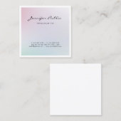 エレガントトレンディーシモダンックデザインプロフェッショナル スクエア名刺 (正面/裏面)