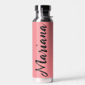 エレガントトレンディースタイリッシュピンクパーソナライズされたク ウォーターボトル (左面)