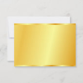 エレガントトレンディーフェイク金ゴールドパーソナライズされたテンプレート ノートカード (裏面)