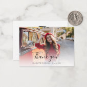 エレガントトレンディーフォトスクリプト卒業2025 ノートカード (正面/裏面インサイチュ)