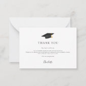 エレガントトレンディーフォトスクリプト卒業2025 ノートカード (裏面)