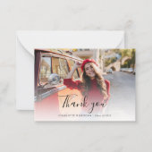 エレガントトレンディーフォトスクリプト卒業2025 ノートカード (正面)