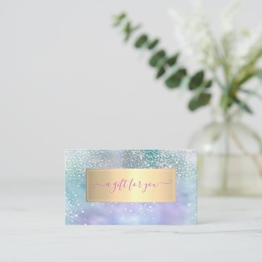 エレガントトレンディーフレームダイヤモンドホログラフィック 割引カード (スタンド正面)