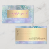 エレガントトレンディーフレームダイヤモンドホログラフィック 割引カード (正面/裏面)