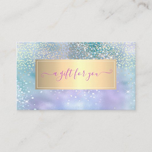 エレガントトレンディーフレームダイヤモンドホログラフィック 割引カード (正面)