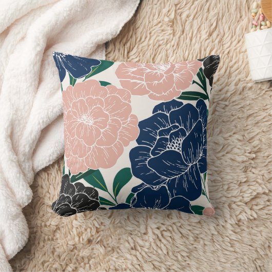 エレガントトレンディーフローラ装飾用クッション クッション (ブランケット)