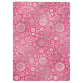 エレガントトレンディーペイズリー花柄イラストレーション クリップボード (裏面)