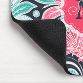 エレガントトレンディーペイズリー花柄イラストレーション マウスパッド (コーナー)