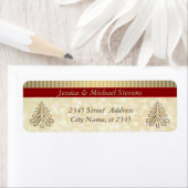 エレガントトレンディーホリデーのクリスマスツリーの輝き ラベル (インサイチュ)