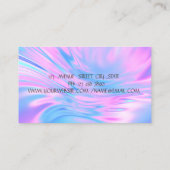 エレガントトレンディーホログラフィストライプック金ゴールド、Lotus 名刺 (裏面)