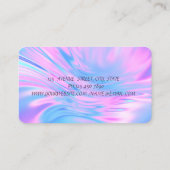 エレガントトレンディーホログラフィックインスタグラムソーシャルメディア 名刺 (裏面)