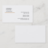 エレガントトレンディーホワイトコンサルタントマネージャ 名刺 (正面/裏面)