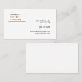 エレガントトレンディーホワイトコンサルタントマネージャ 名刺 (正面/裏面)