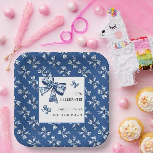 エレガントトレンディーボーズブルークラス2025 ペーパープレート (パーティー)