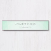 エレガントトレンディーミントグリーンミニマモダンリスト サインプレート (正面)
