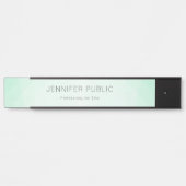 エレガントトレンディーミントグリーンミニマモダンリスト サインプレート (正面)