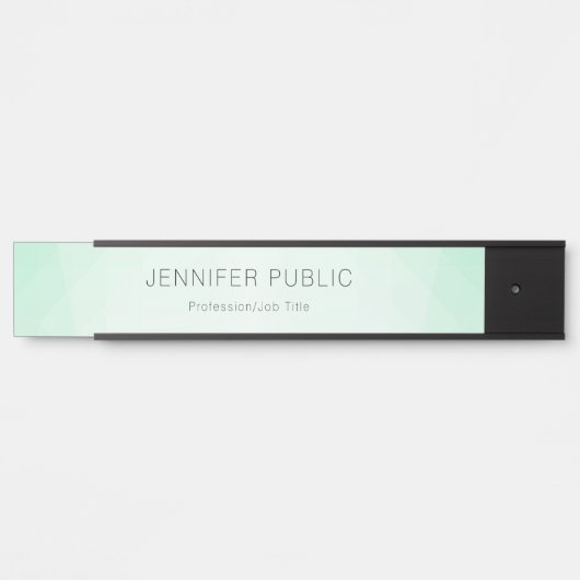 エレガントトレンディーミントグリーンミニマモダンリスト サインプレート (正面)