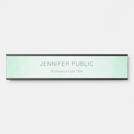 エレガントトレンディーミントグリーンミニマモダンリスト サインプレート (正面)