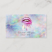エレガントトレンディーメタリック滴下唇オパール 名刺 (正面)