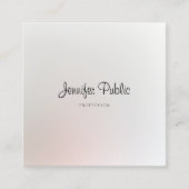 エレガントトレンディーモダンクリエイティブプレーンプロフェッショナル スクエア名刺 (正面)