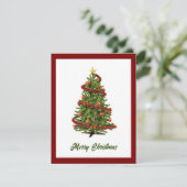 エレガントトレンディーモダンクリスマスツリー非写真 シーズンカード (スタンド正面)