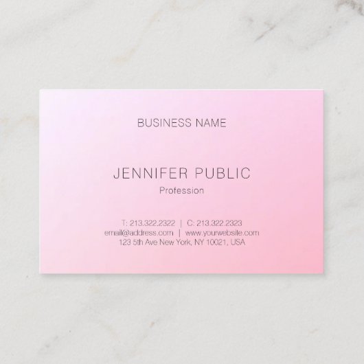 エレガントトレンディーモダンテンプレートデザイン 名刺 (裏面)