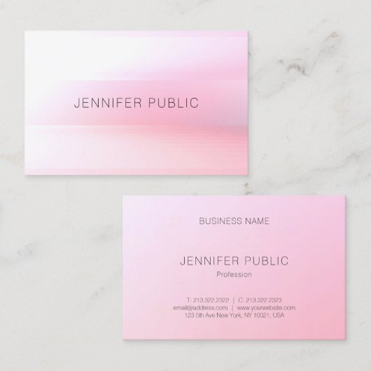 エレガントトレンディーモダンテンプレートデザイン 名刺 (正面/裏面)